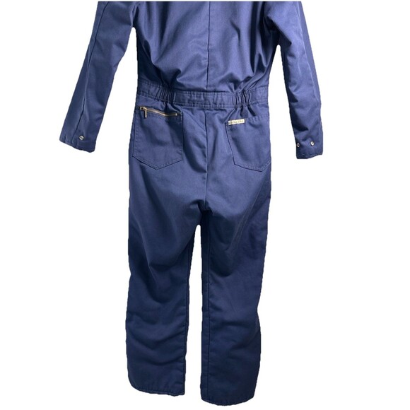VTG Walls Blizzard -Pruf Insulated Coveralls Mens Small Short USA Navy Workwear - Picture 5 of 11